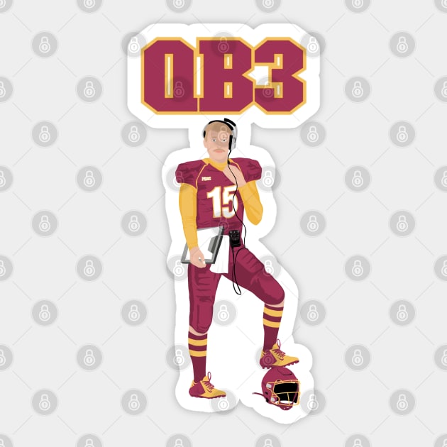 QB3 Sticker by SteveMartzArt